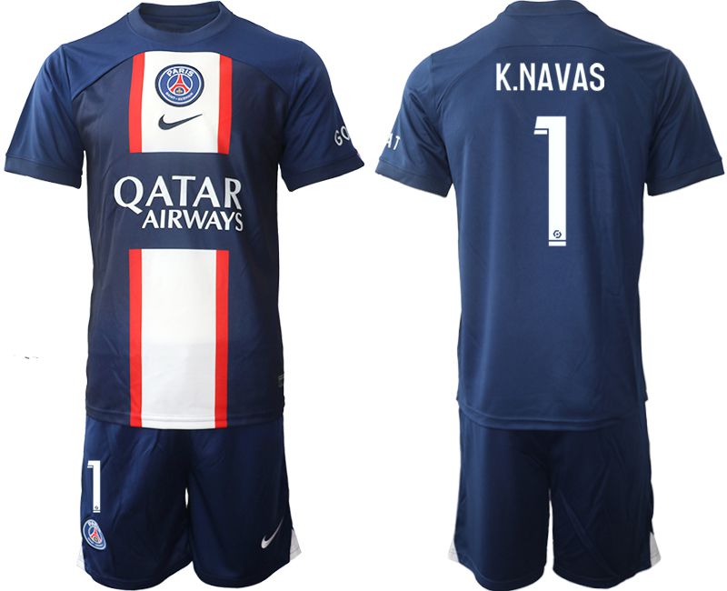 Men 2022-2023 Club Paris St German home blue #1 Soccer Jerseys->customized soccer jersey->Custom Jersey